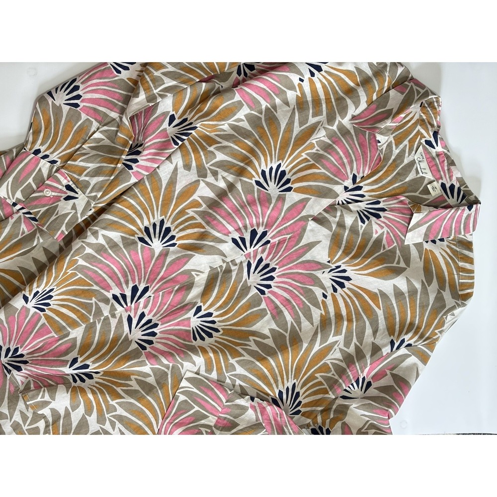 Caffe Marrakesh 100% Cotton‎ Womens 3X Shirt 3/4 Sleeve Botanical Vacation - Picture 5 of 11